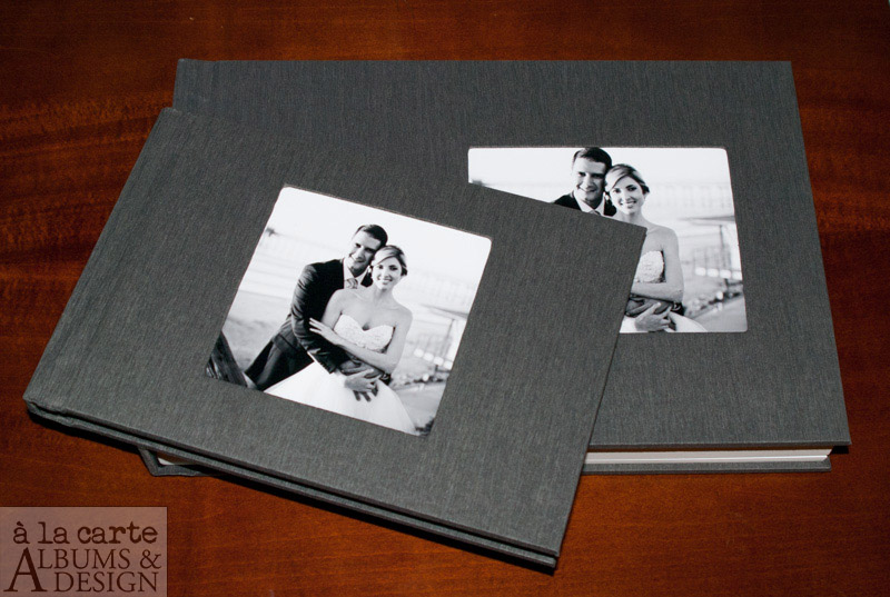 gray flush album with matching gift album