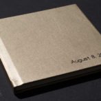 simple flush album in metallic gold vegan leather